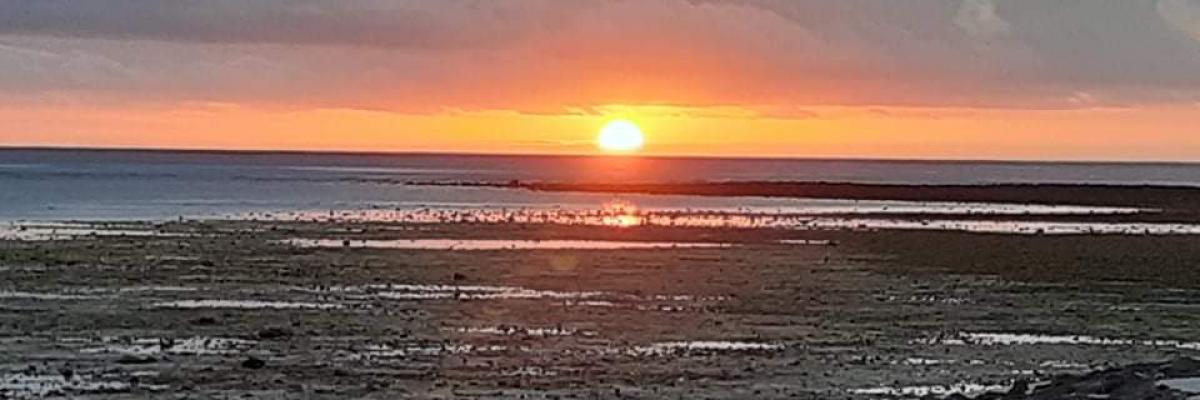 Sunset at the Far end of North Tarawa