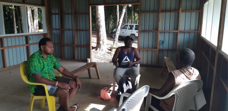 The NPM involving in community consultation with two Village Chiefs at Barana-Mataniko River in preparation for the development of Mataniko River Catchment Integrated Watershed Management Plan.jpg