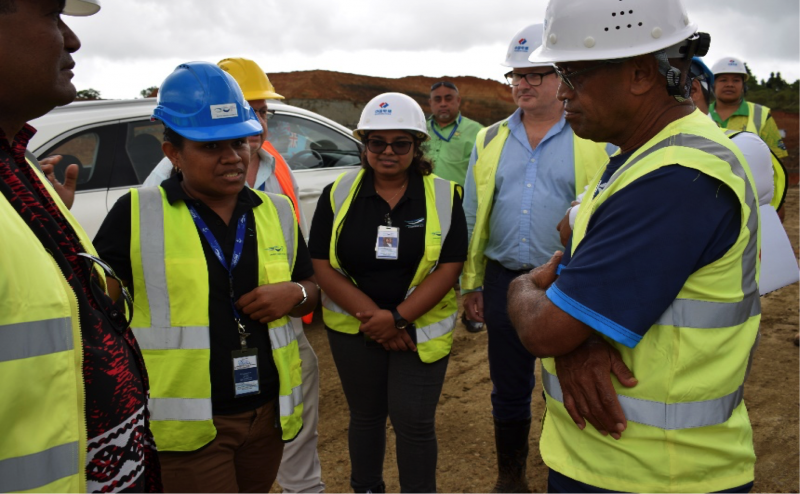 Visiting one of my project site on the 29th October 2020 with Minister Usamate.