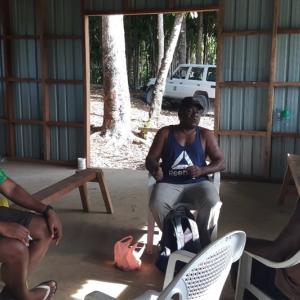 The NPM involving in community consultation with two Village Chiefs at Barana-Mataniko River in preparation for the development of Mataniko River Catchment Integrated Watershed Management Plan.jpg