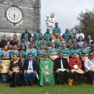 Group photo after the Sunday Service mass at the Cathedral of Saint Mary in Ma’ufanga to mark the launch of the 2021 National Environment Week. Photo: Iliesa Tora/Enviro News