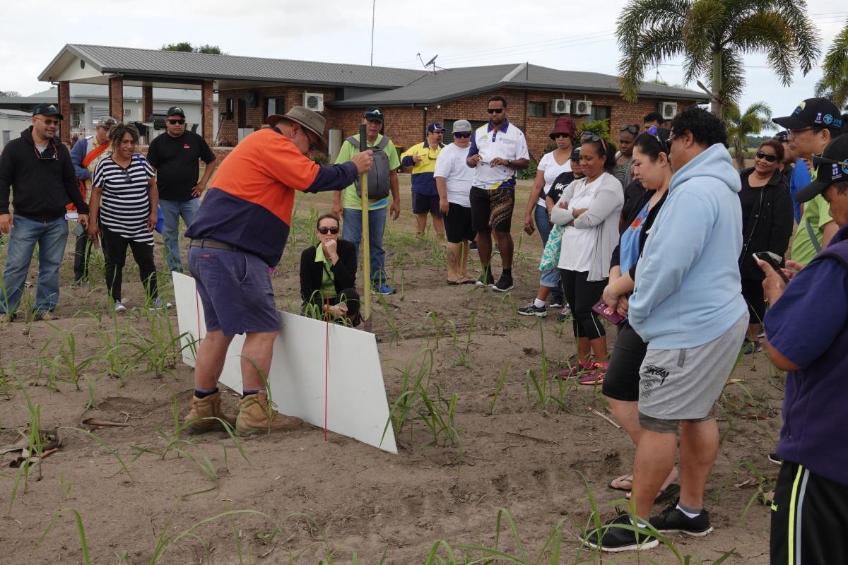 Pacific R2R Programme James Cook University postgraduate certificate students field trip to Soil Health Project Demonstration Site - Townsville, Queensland, Australia 2018.
